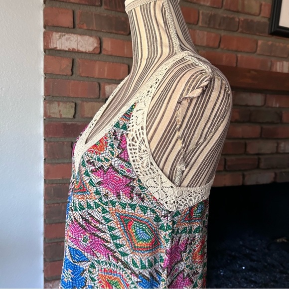 Lovers + Friends Hula Babydoll Dress in Mosaic Print Sz XS - Picture 7 of 10
